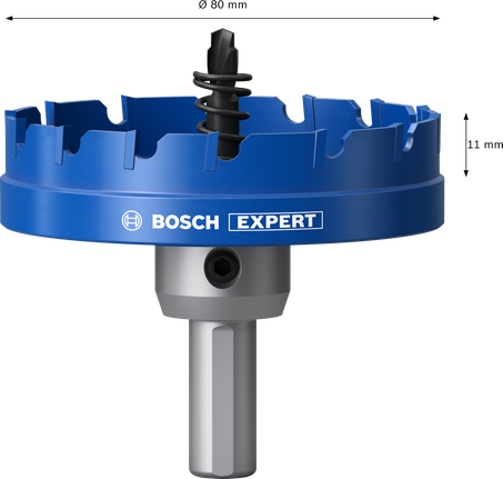 Gergaji lubang arbor Bosch EXPERT Sheet Metal 80 mm.